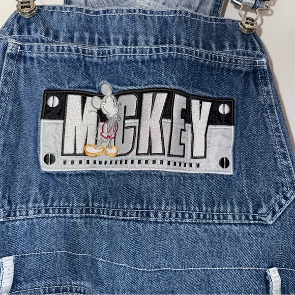 Vintage 90s Mickey Mouse Overalls Adult Denim Baggy XL Disney Catalog - Picture 2 of 10